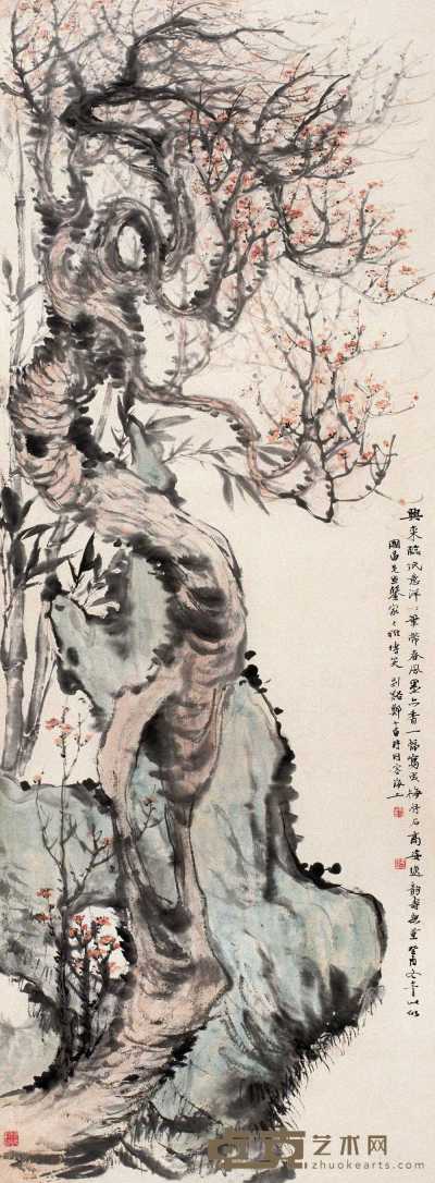 郑午昌 癸酉（1933年）作 洋洋春风 立轴 138×50.5cm